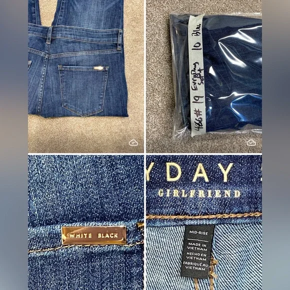 White House black market the everyday soft girlfriend jeans womens sz 10 blue - Picture 6 of 14